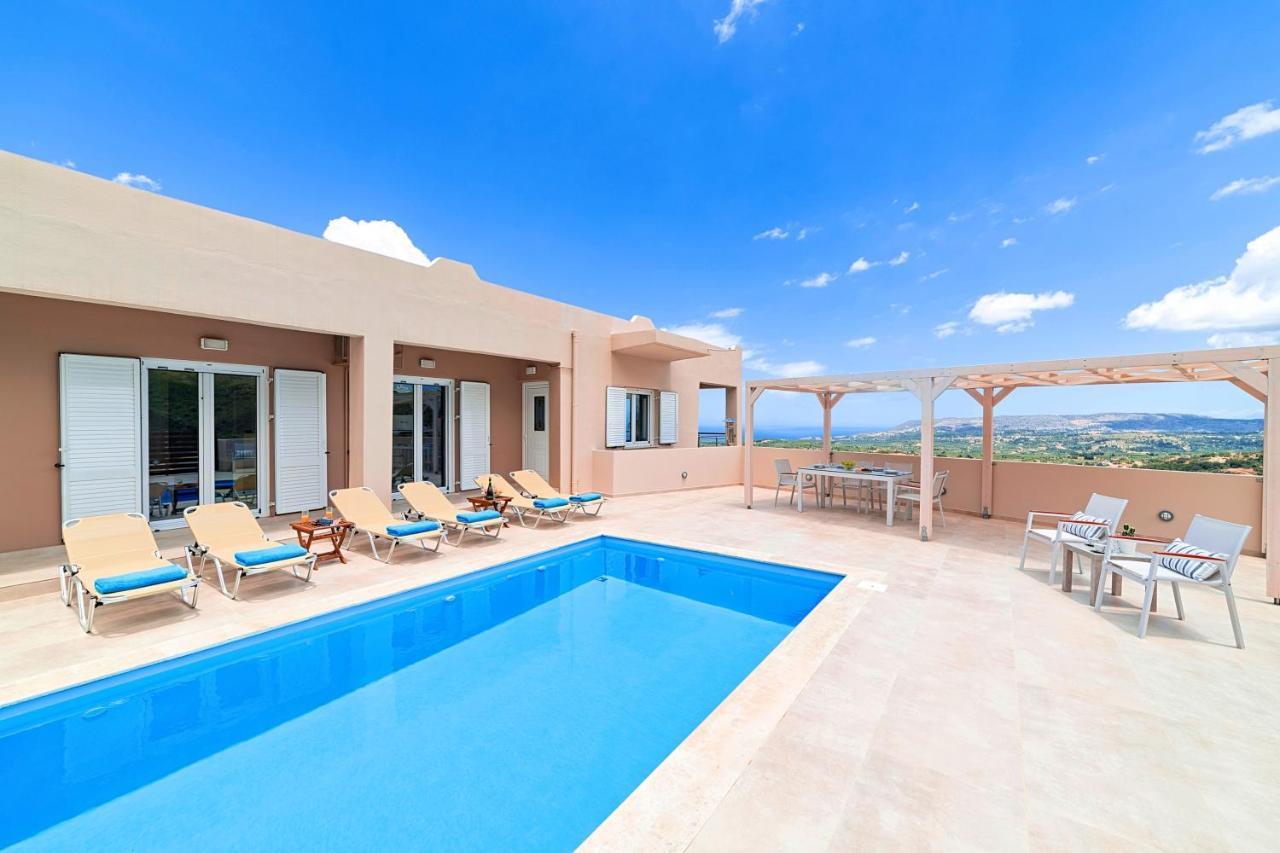 Villa Di Giorgio Heated Pool Kournas Экстерьер фото