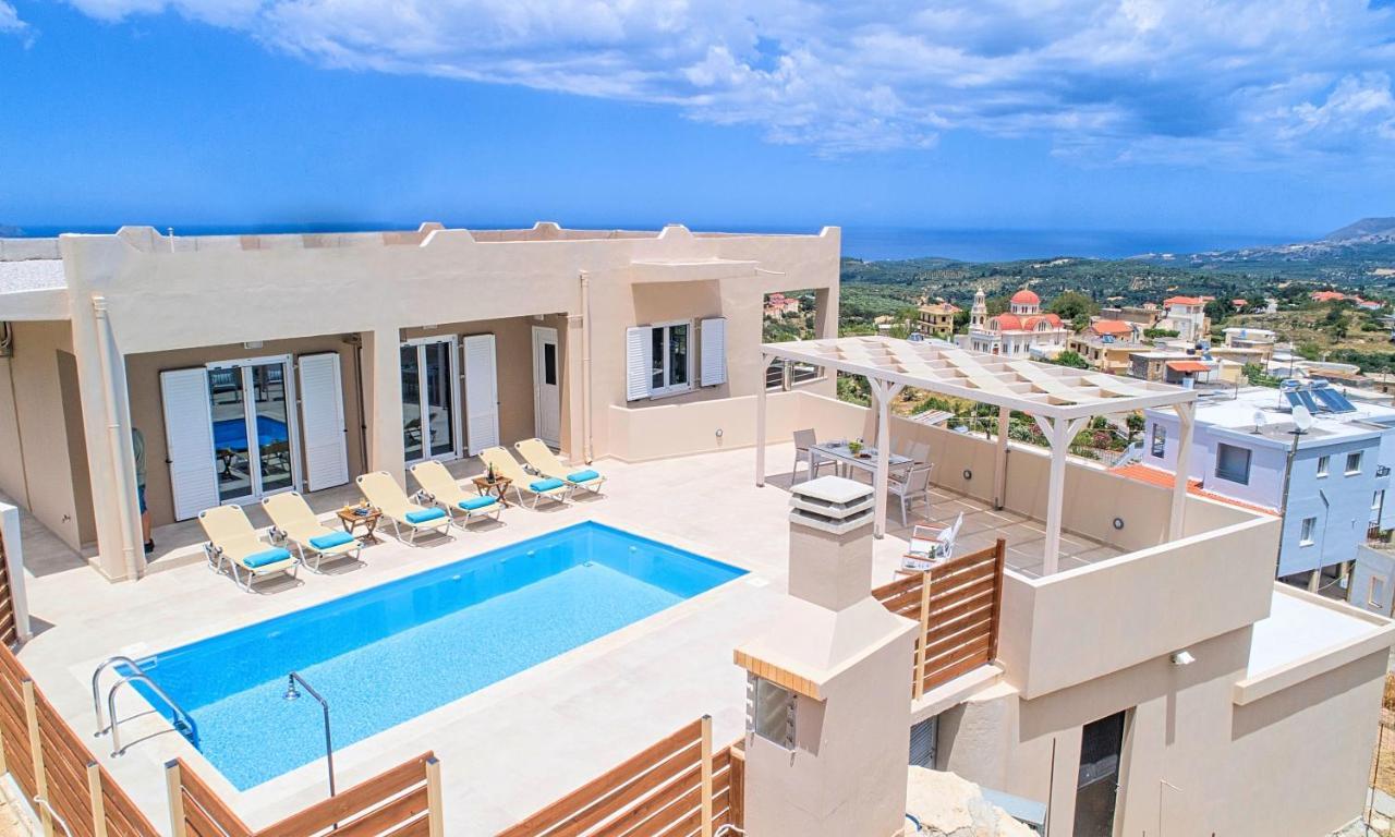 Villa Di Giorgio Heated Pool Kournas Экстерьер фото