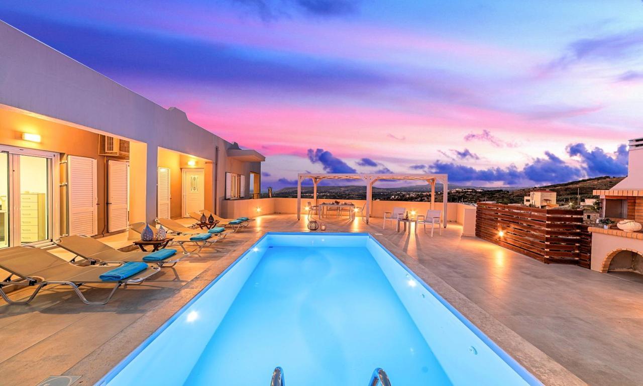 Villa Di Giorgio Heated Pool Kournas Экстерьер фото